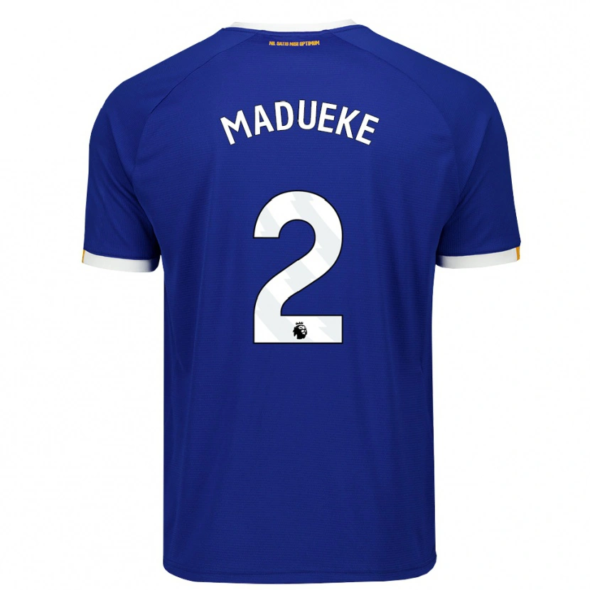 Danxen Bambino Maglia Divine Madueke #2 Blu Bianco Giallo Kit Gara Home 2026/27 Maglietta