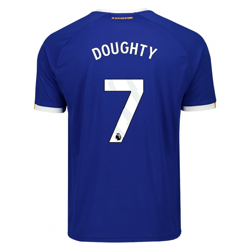 Danxen Bambino Maglia Jake Doughty #7 Blu Bianco Giallo Kit Gara Home 2026/27 Maglietta