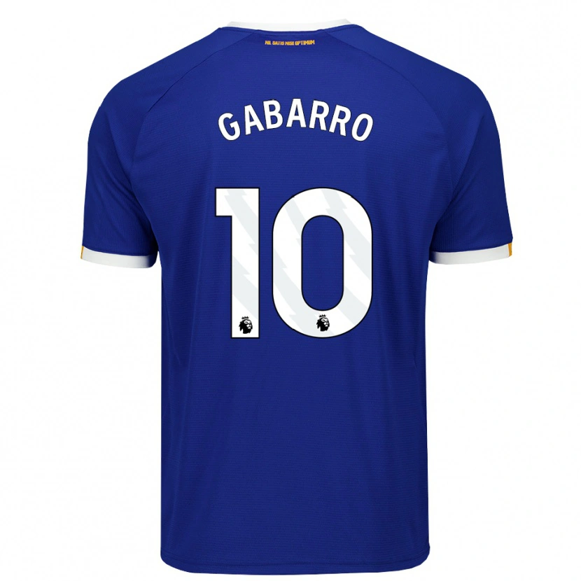 Danxen Bambino Maglia Inma Gabarro #10 Blu Bianco Giallo Kit Gara Home 2026/27 Maglietta