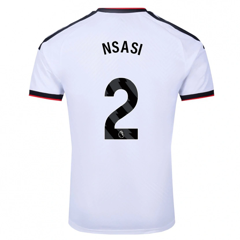 Danxen Bambino Maglia Eddy Nsasi #2 Bianco Nero Rosso Kit Gara Home 2026/27 Maglietta
