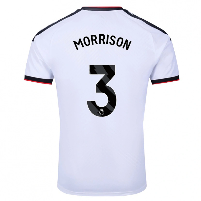 Danxen Bambino Maglia Kymarley Morrison #3 Bianco Nero Rosso Kit Gara Home 2026/27 Maglietta