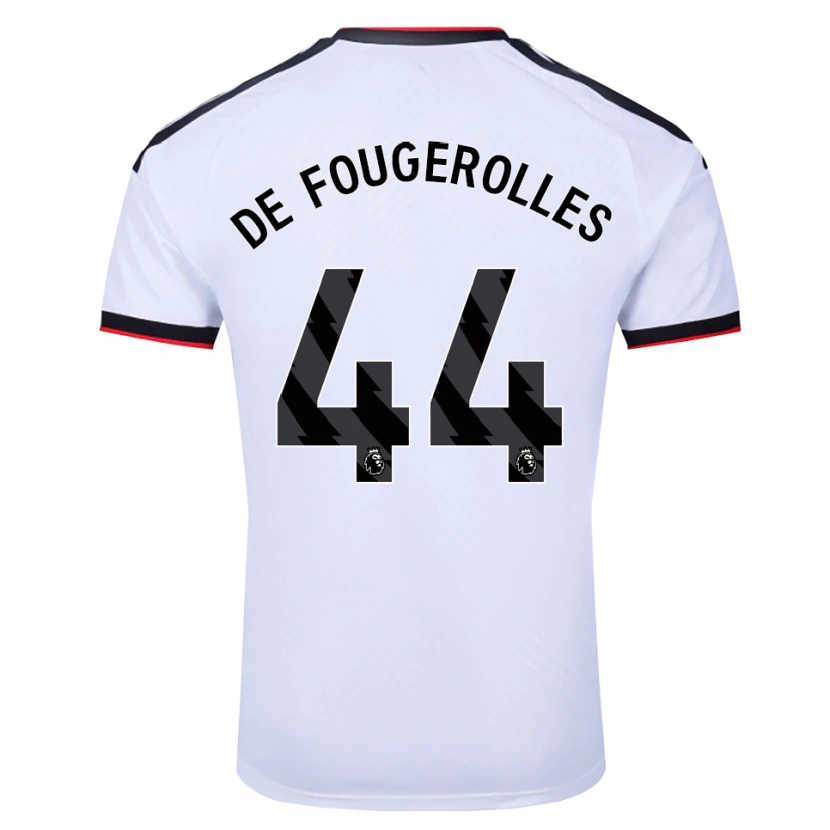 Danxen Bambino Maglia Luc De Fougerolles #44 Bianco Nero Rosso Kit Gara Home 2026/27 Maglietta