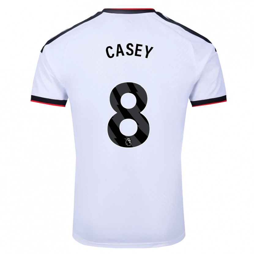 Danxen Bambino Maglia Dan Casey #8 Bianco Nero Rosso Kit Gara Home 2026/27 Maglietta