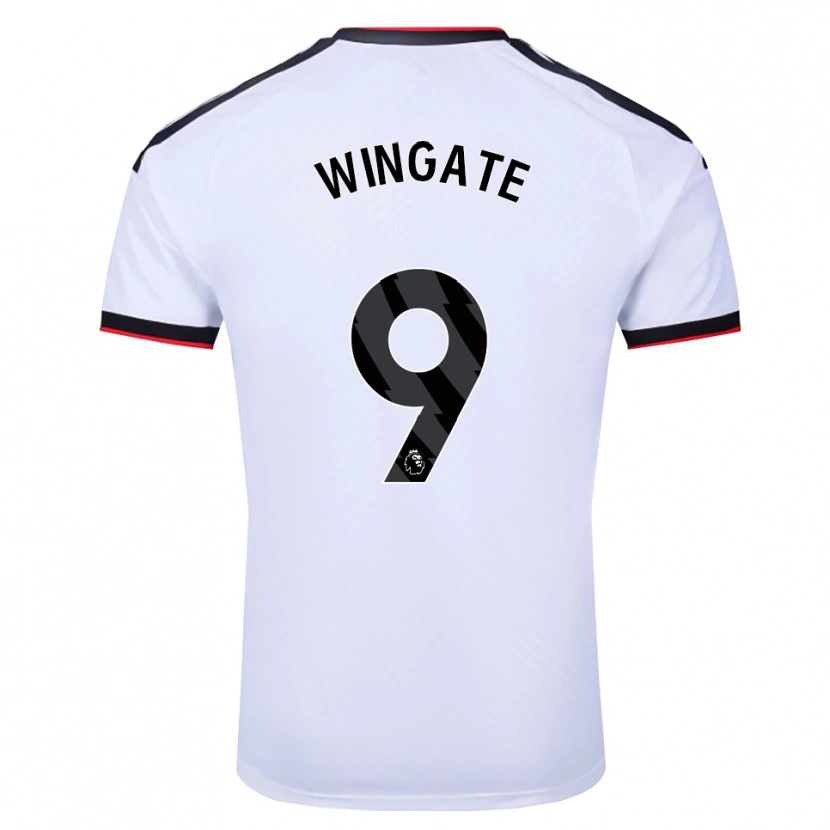 Danxen Bambino Maglia Tom Wingate #9 Bianco Nero Rosso Kit Gara Home 2026/27 Maglietta