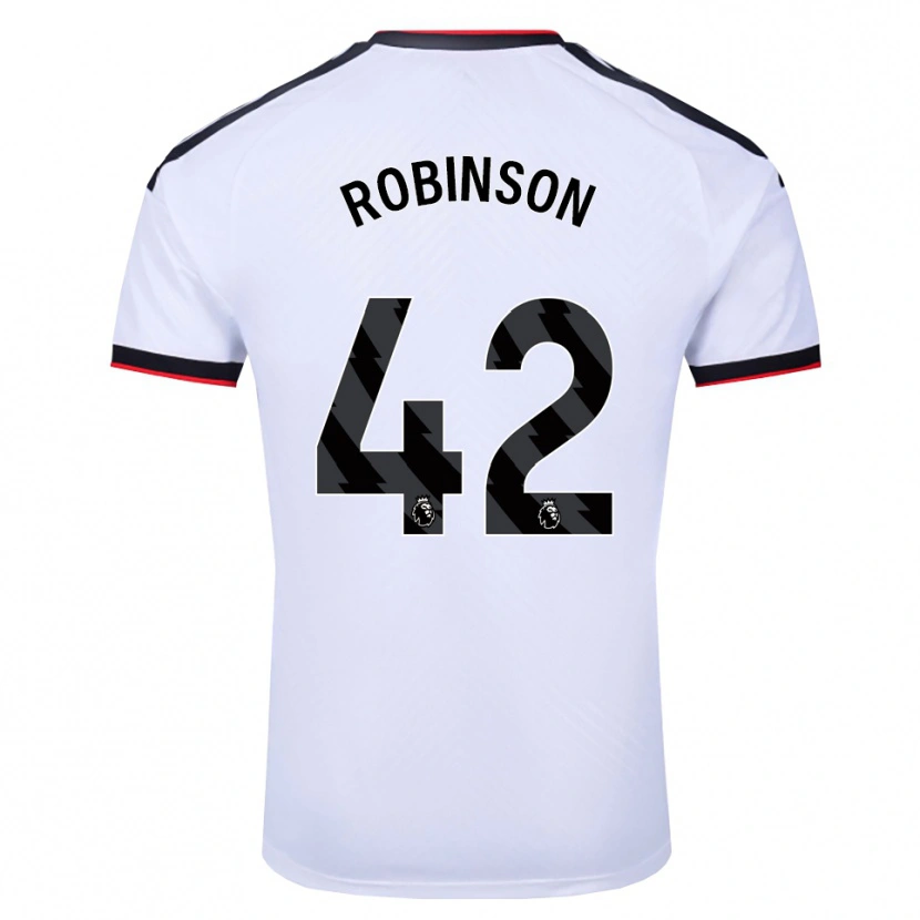 Danxen Bambino Maglia Charlie Robinson #42 Bianco Nero Rosso Kit Gara Home 2026/27 Maglietta