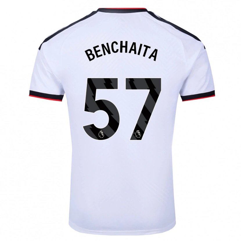 Danxen Bambino Maglia Nazim Benchaita #57 Bianco Nero Rosso Kit Gara Home 2026/27 Maglietta