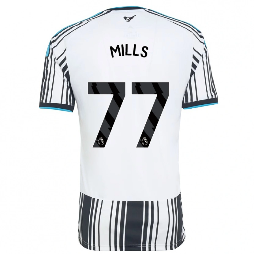 Danxen Bambino Maglia Michael Mills #77 Azzurro Nero Bianco Kit Gara Home 2026/27 Maglietta