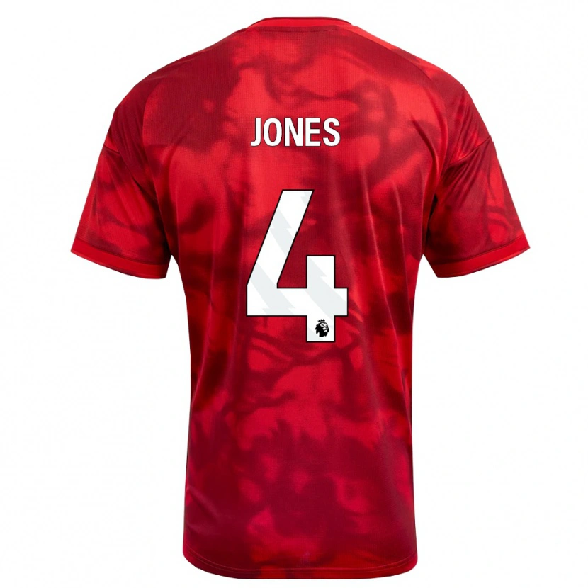 Danxen Bambino Maglia Brodie Jones #4 Cremisi Bianco Kit Gara Home 2026/27 Maglietta