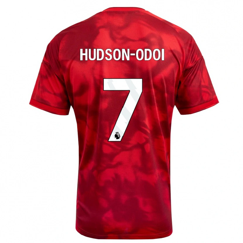 Danxen Bambino Maglia Callum Hudson-Odoi #7 Cremisi Bianco Kit Gara Home 2026/27 Maglietta