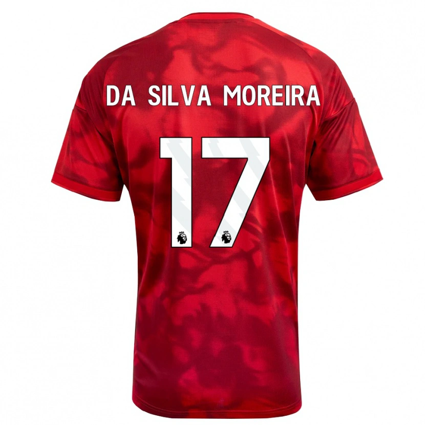 Danxen Bambino Maglia Eric Da Silva Moreira #17 Cremisi Bianco Kit Gara Home 2026/27 Maglietta