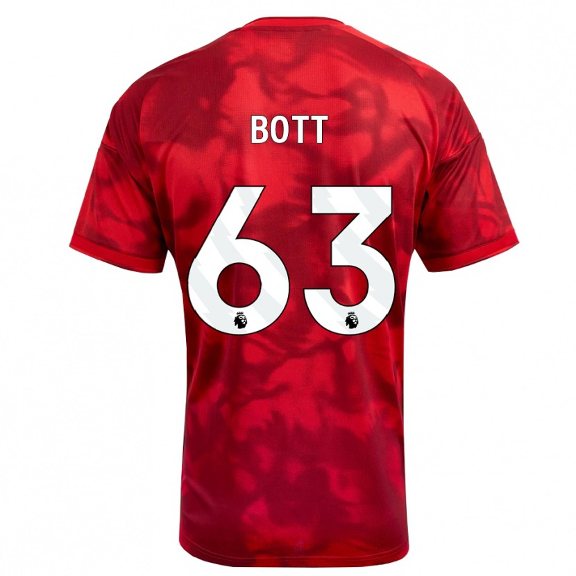 Danxen Bambino Maglia Aaron Bott #63 Cremisi Bianco Kit Gara Home 2026/27 Maglietta