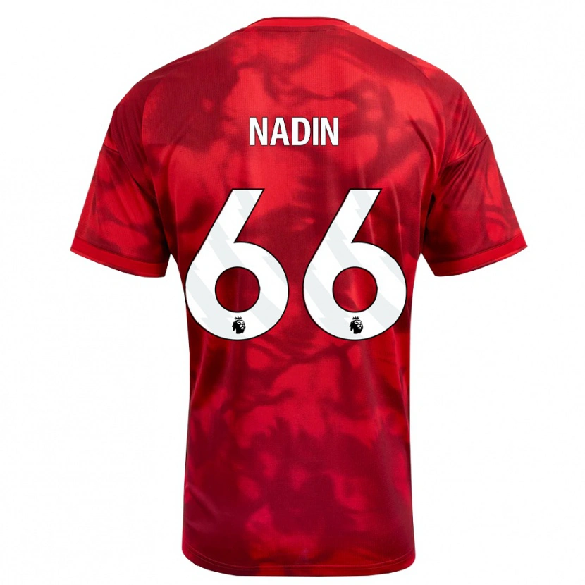 Danxen Bambino Maglia Jack Nadin #66 Cremisi Bianco Kit Gara Home 2026/27 Maglietta