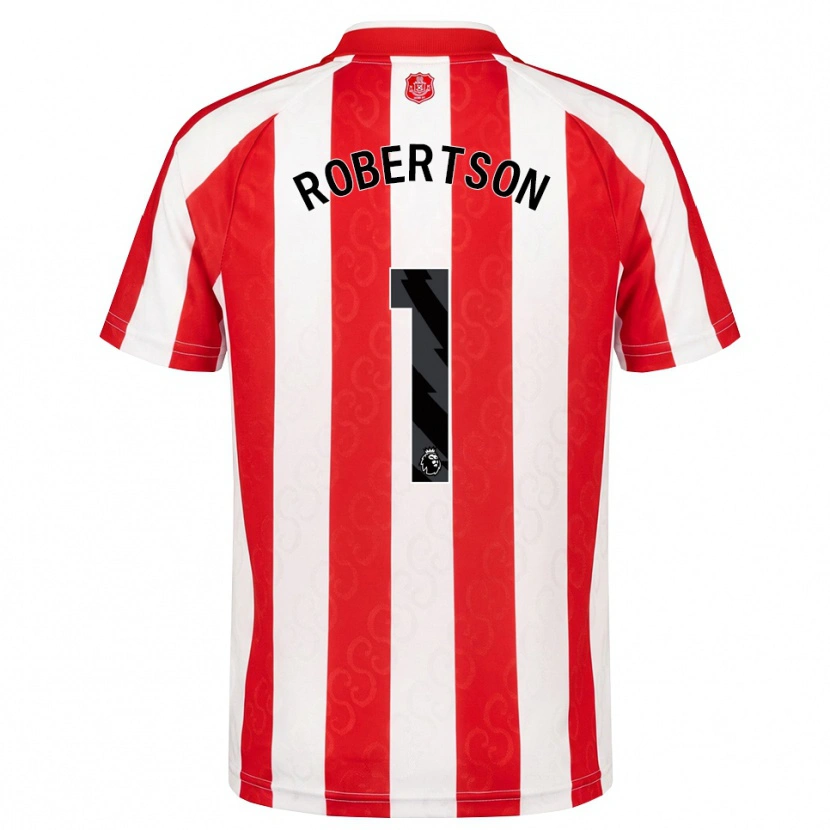 Danxen Bambino Maglia Finley Robertson #1 Rosso Bianco Nero Kit Gara Home 2026/27 Maglietta