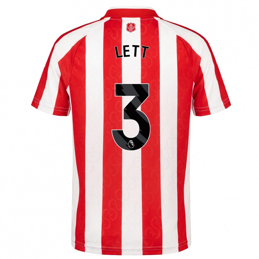 Danxen Bambino Maglia Josh Lett #3 Rosso Bianco Nero Kit Gara Home 2026/27 Maglietta