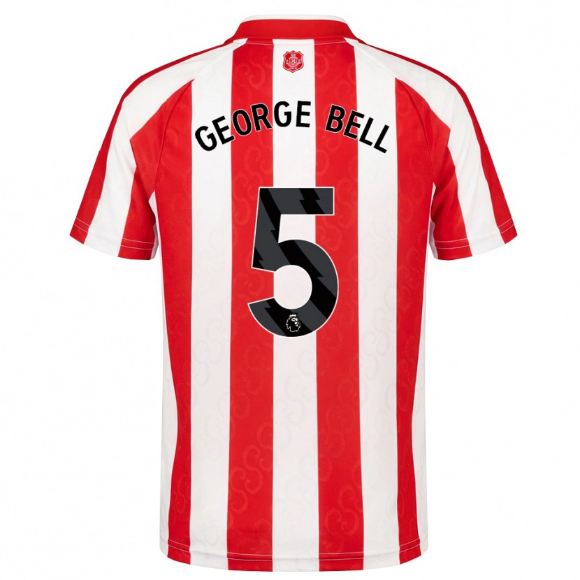 Danxen Bambino Maglia George Bell #5 Rosso Bianco Nero Kit Gara Home 2026/27 Maglietta