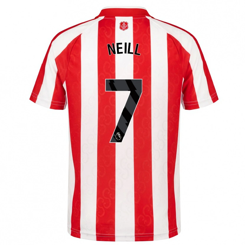 Danxen Bambino Maglia Marcus Neill #7 Rosso Bianco Nero Kit Gara Home 2026/27 Maglietta