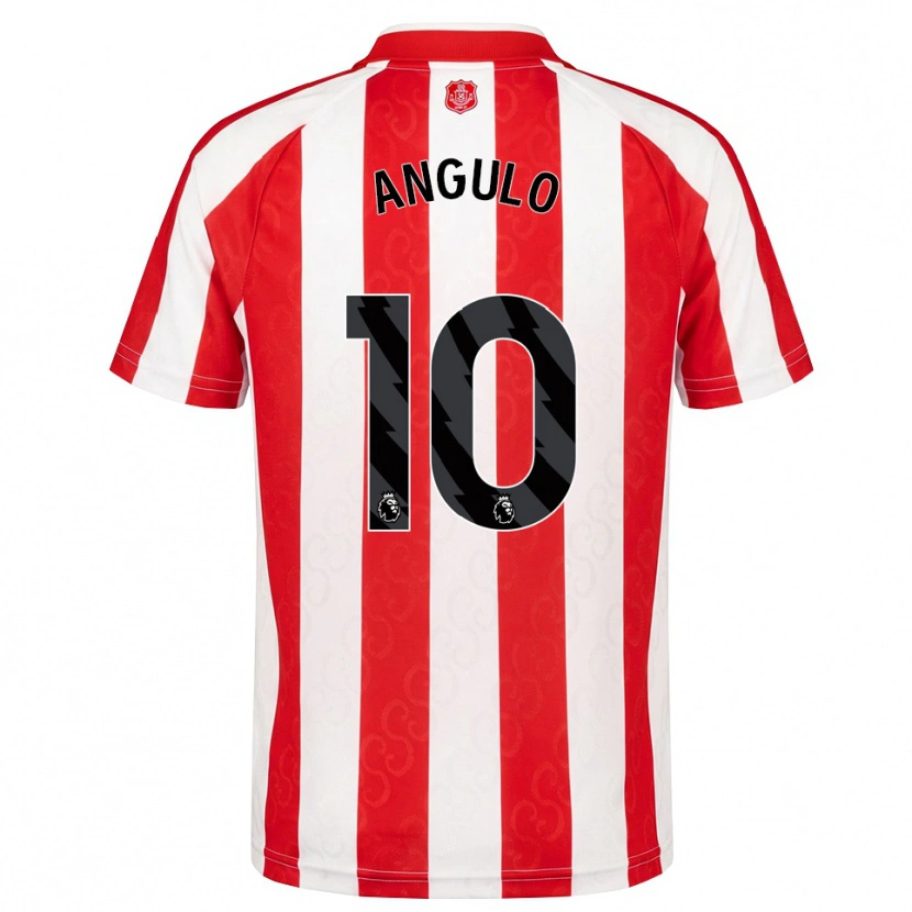Danxen Bambino Maglia Nilson Angulo #10 Rosso Bianco Nero Kit Gara Home 2026/27 Maglietta