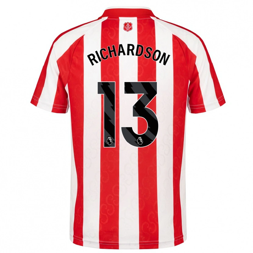 Danxen Bambino Maglia Adam Richardson #13 Rosso Bianco Nero Kit Gara Home 2026/27 Maglietta