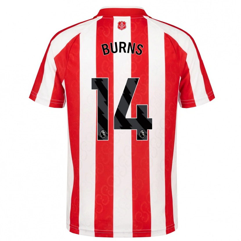Danxen Bambino Maglia Matthew Burns #14 Rosso Bianco Nero Kit Gara Home 2026/27 Maglietta