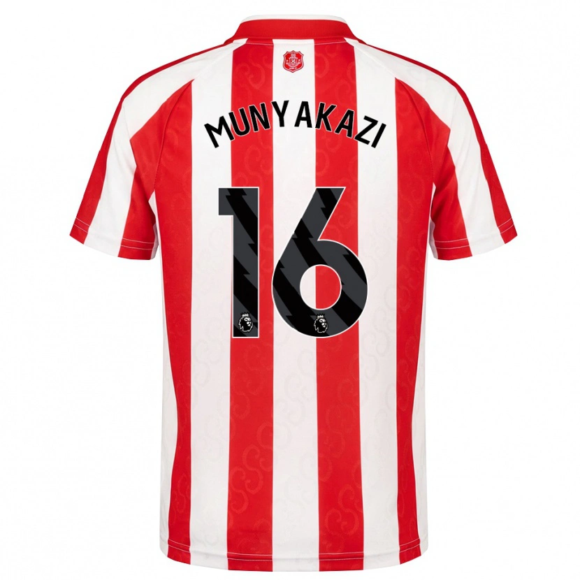 Danxen Bambino Maglia Kay Munyakazi #16 Rosso Bianco Nero Kit Gara Home 2026/27 Maglietta