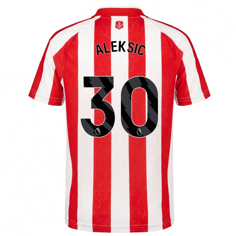 Danxen Bambino Maglia Milan Aleksic #30 Rosso Bianco Nero Kit Gara Home 2026/27 Maglietta
