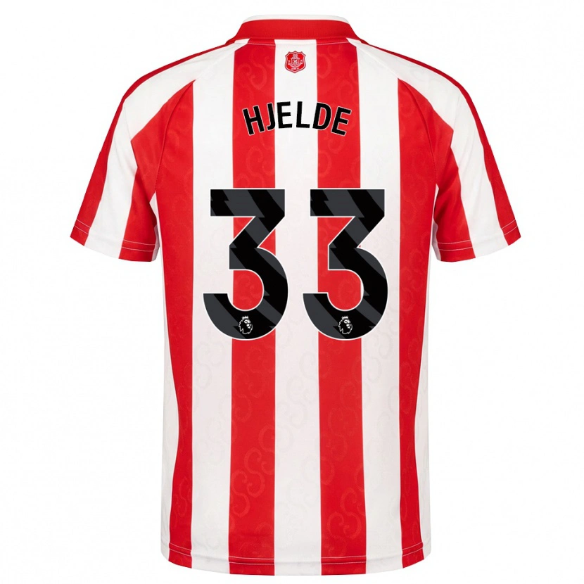 Danxen Bambino Maglia Leo Fuhr Hjelde #33 Rosso Bianco Nero Kit Gara Home 2026/27 Maglietta