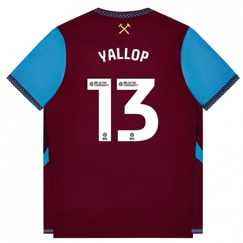 Danxen Bambino Maglia Tameka Yallop #13 Borgogna Blu Fiordaliso Kit Gara Home 2026/27 Maglietta