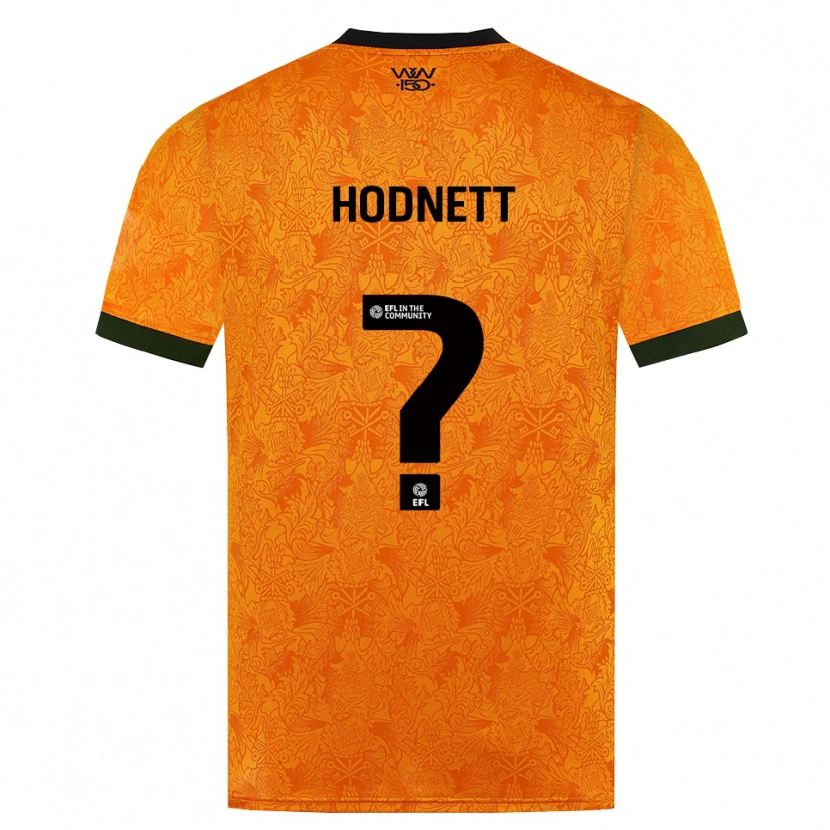 Danxen Bambino Maglia Jack Hodnett #0 Arancione Nero Kit Gara Home 2026/27 Maglietta