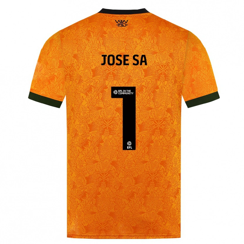 Danxen Bambino Maglia José Sá #1 Arancione Nero Kit Gara Home 2026/27 Maglietta