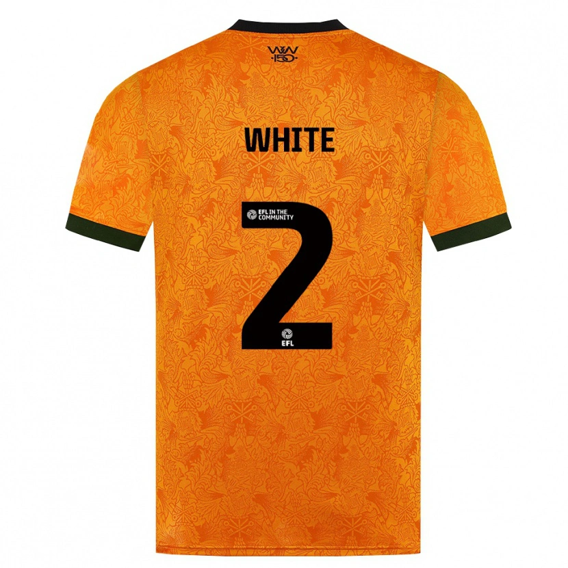 Danxen Bambino Maglia Alfie White #2 Arancione Nero Kit Gara Home 2026/27 Maglietta