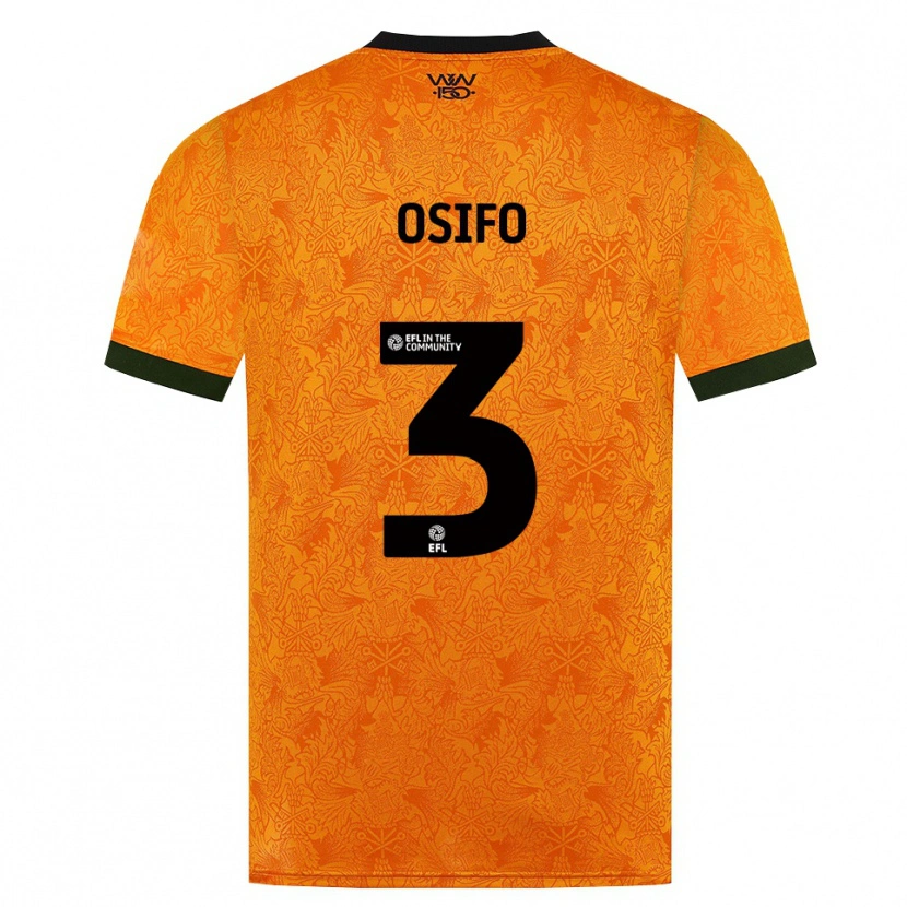 Danxen Bambino Maglia David Osifo #3 Arancione Nero Kit Gara Home 2026/27 Maglietta