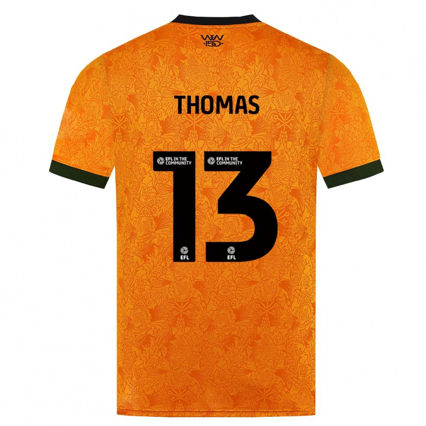 Danxen Bambino Maglia Bec Thomas #13 Arancione Nero Kit Gara Home 2026/27 Maglietta