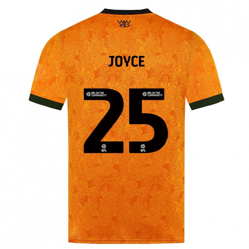 Danxen Bambino Maglia Leonie Joyce #25 Arancione Nero Kit Gara Home 2026/27 Maglietta