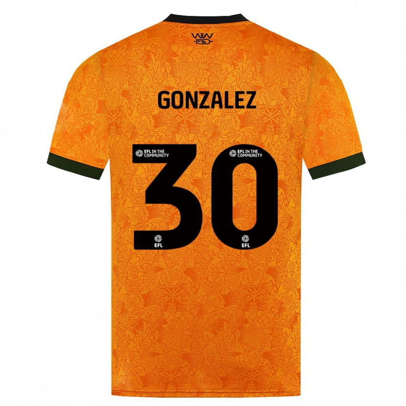 Danxen Bambino Maglia Enso González #30 Arancione Nero Kit Gara Home 2026/27 Maglietta