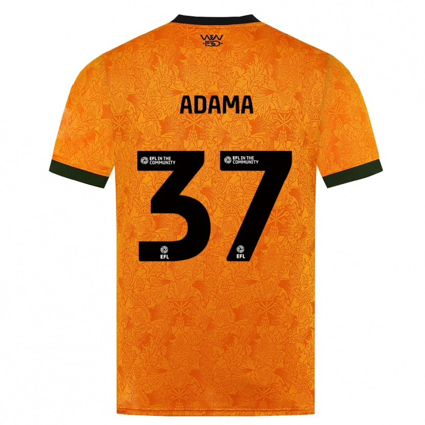 Danxen Bambino Maglia Adama Traore #37 Arancione Nero Kit Gara Home 2026/27 Maglietta