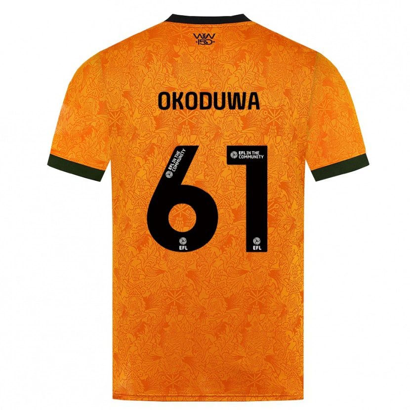 Danxen Bambino Maglia Wesley Okoduwa #61 Arancione Nero Kit Gara Home 2026/27 Maglietta