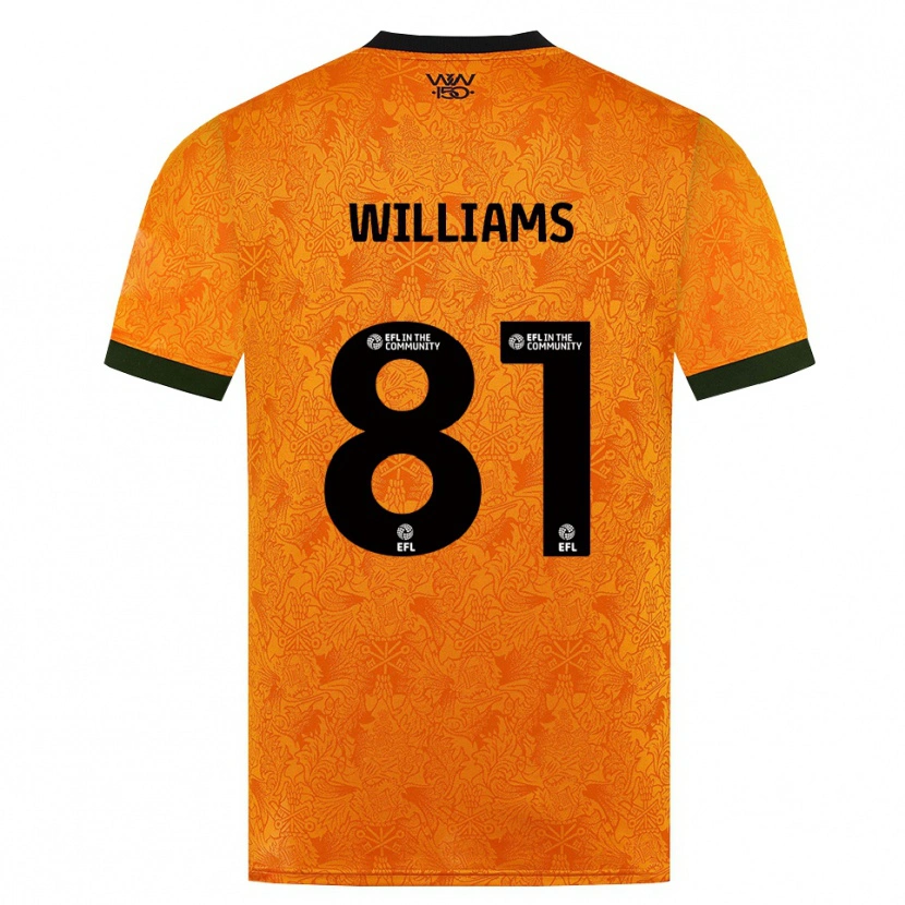 Danxen Bambino Maglia Ashton Williams #81 Arancione Nero Kit Gara Home 2026/27 Maglietta