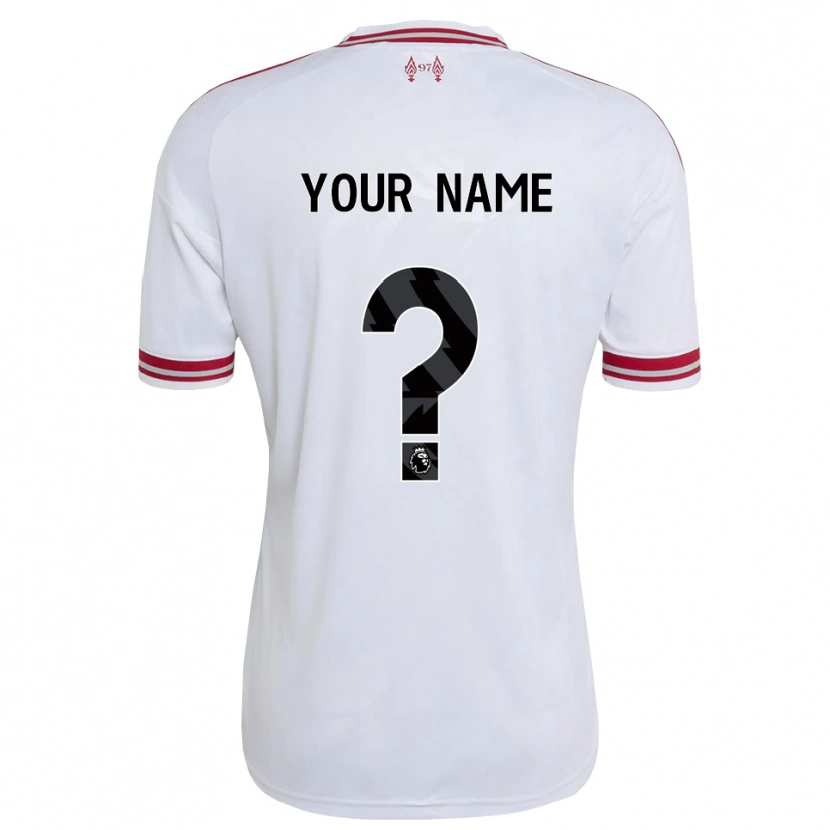 Danxen Bambino Maglia Il Tuo Nome #0 Rosso Bianco Kit Gara Away 2026/27 Maglietta