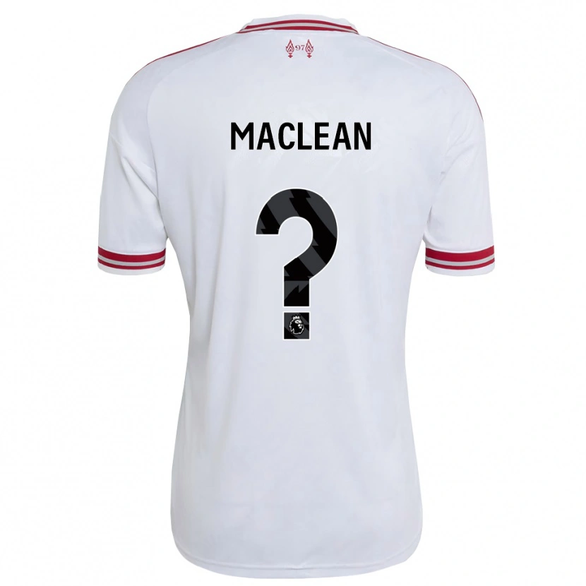 Danxen Bambino Maglia Kirsty Maclean #0 Rosso Bianco Kit Gara Away 2026/27 Maglietta