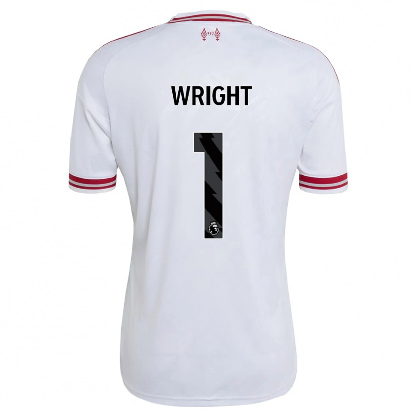 Danxen Bambino Maglia Matty Wright #1 Rosso Bianco Kit Gara Away 2026/27 Maglietta