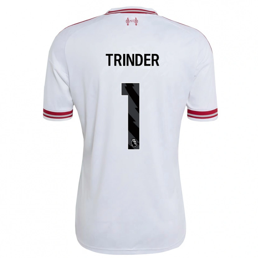 Danxen Bambino Maglia Zach Trinder #1 Rosso Bianco Kit Gara Away 2026/27 Maglietta
