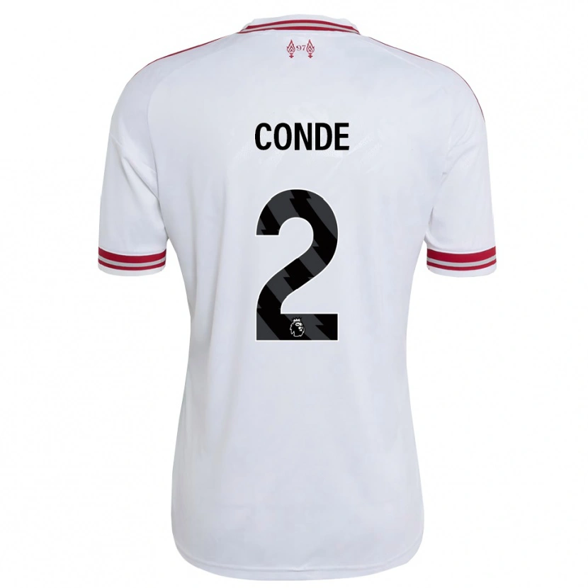Danxen Bambino Maglia Lenix Conde #2 Rosso Bianco Kit Gara Away 2026/27 Maglietta