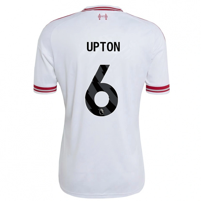 Danxen Bambino Maglia Joe Upton #6 Rosso Bianco Kit Gara Away 2026/27 Maglietta