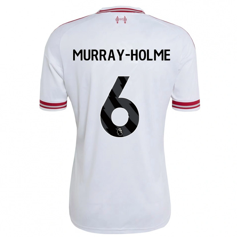 Danxen Bambino Maglia Haydn Murray-Holme #6 Rosso Bianco Kit Gara Away 2026/27 Maglietta