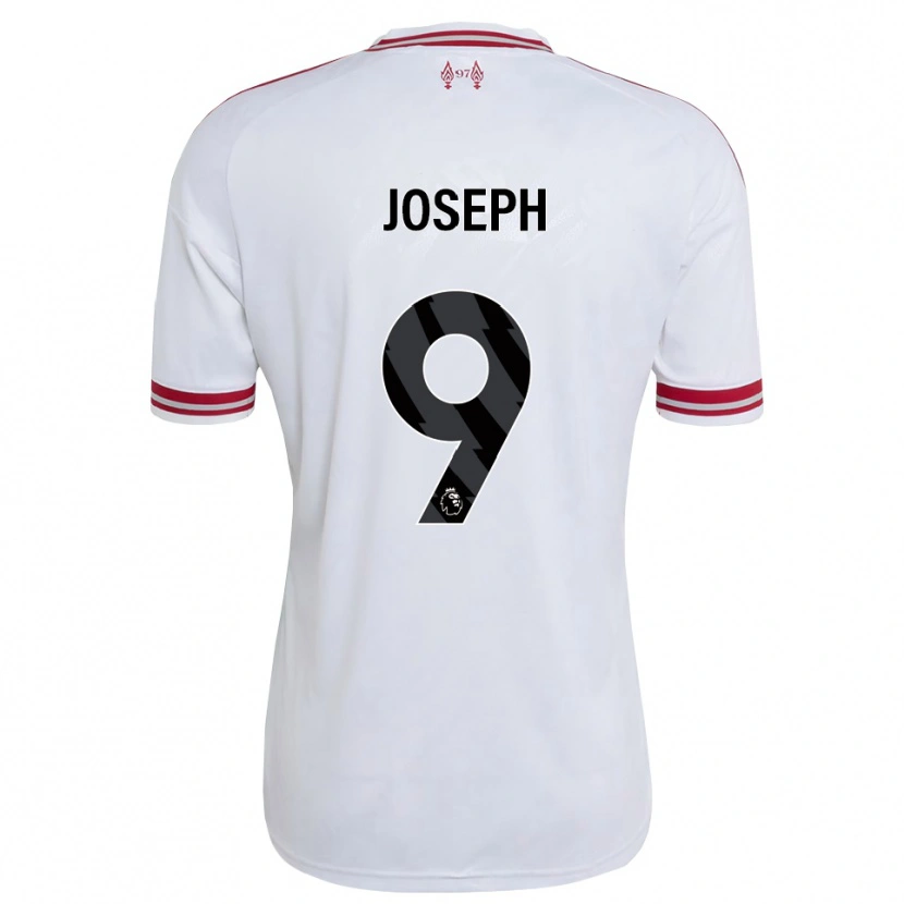 Danxen Bambino Maglia Vincent Joseph #9 Rosso Bianco Kit Gara Away 2026/27 Maglietta