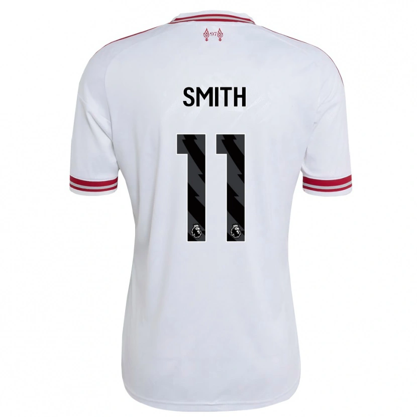 Danxen Bambino Maglia Olivia Smith #11 Rosso Bianco Kit Gara Away 2026/27 Maglietta