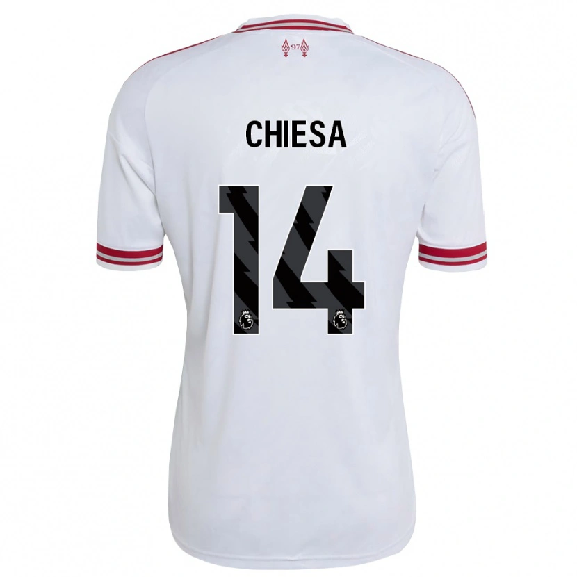 Danxen Bambino Maglia Federico Chiesa #14 Rosso Bianco Kit Gara Away 2026/27 Maglietta