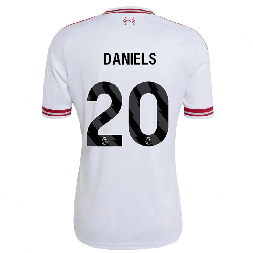 Danxen Bambino Maglia Yana Daniels #20 Rosso Bianco Kit Gara Away 2026/27 Maglietta