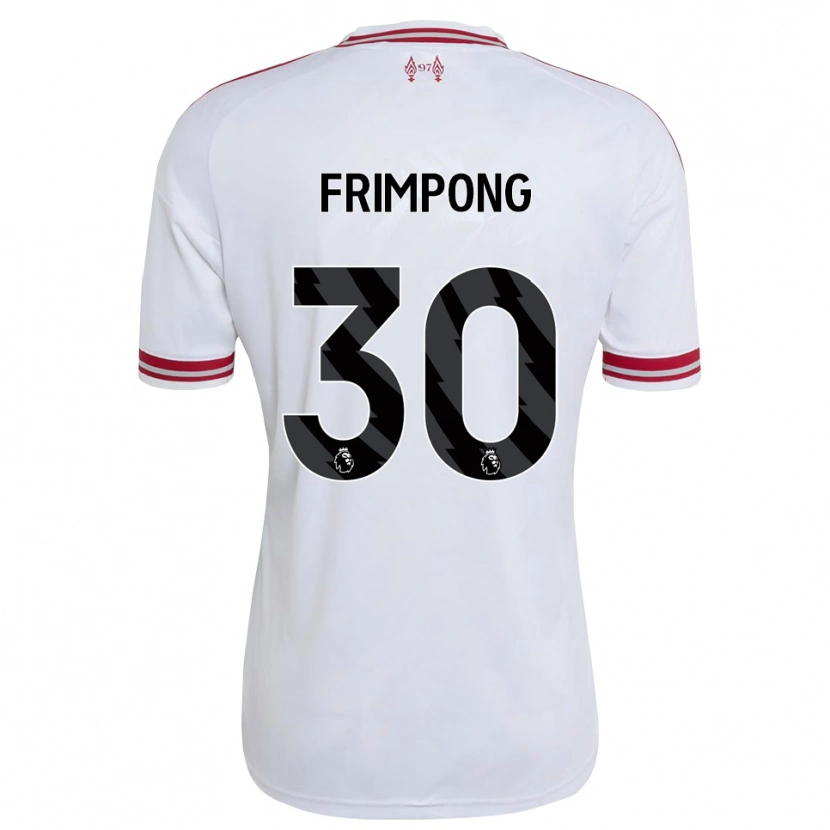 Danxen Bambino Maglia Jeremie Frimpong #30 Rosso Bianco Kit Gara Away 2026/27 Maglietta