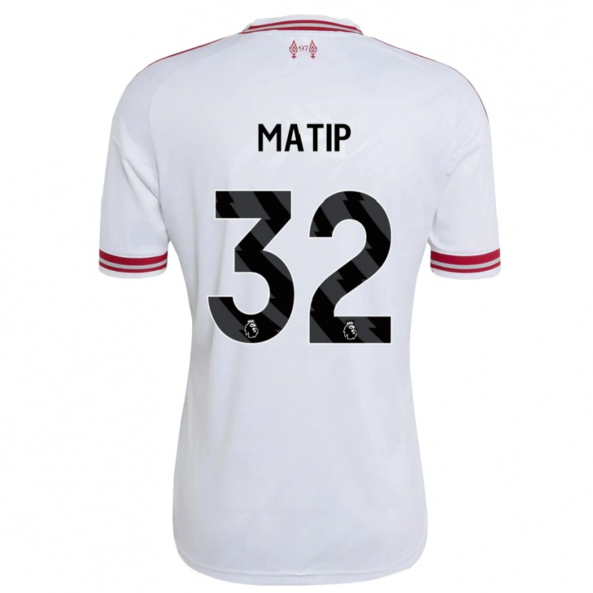 Danxen Bambino Maglia Joel Matip #32 Rosso Bianco Kit Gara Away 2026/27 Maglietta